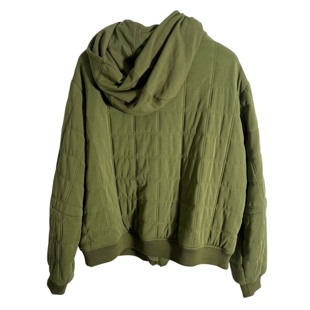 RICHER POORER Quilted Modal Bomber Jacket in Olive Army NWOT - Picture 5 of 10